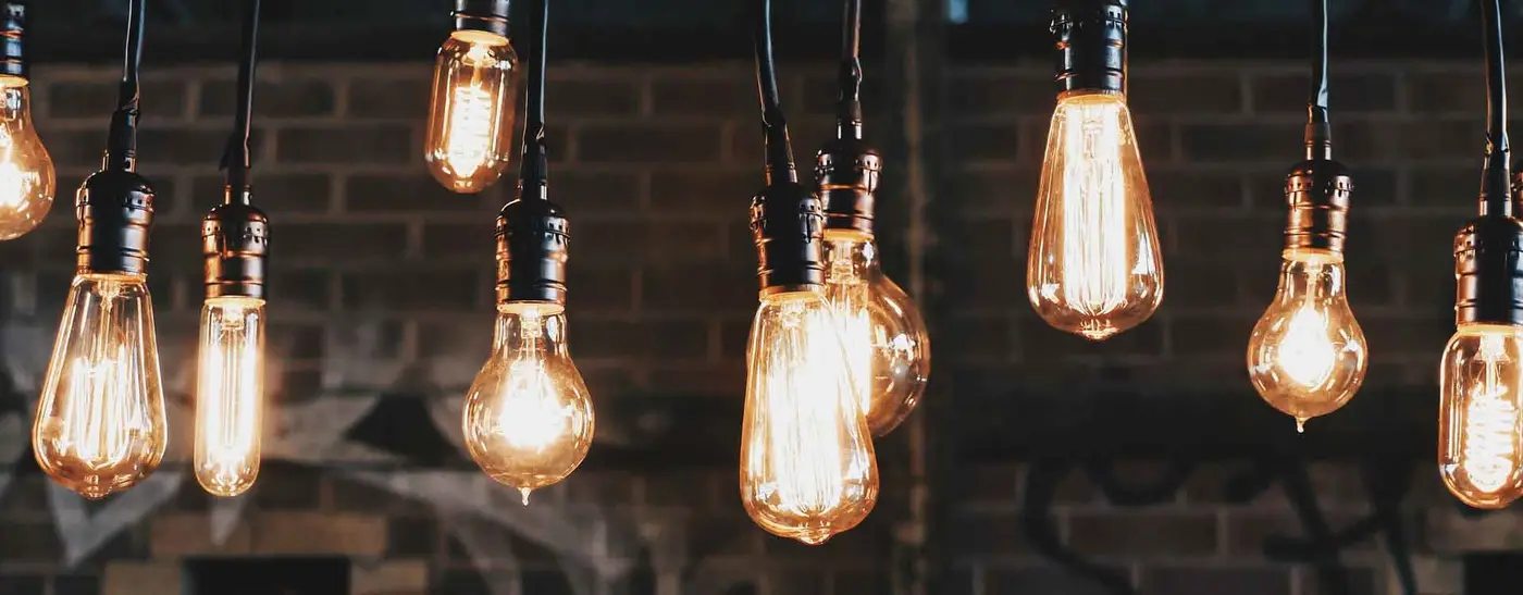 Hanging light bulbs